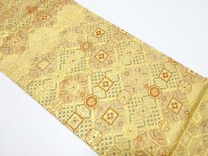 菱に花・古典柄織り出し袋帯